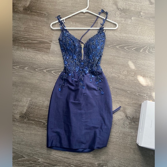 NOX anabel Dresses & Skirts - Navy blue beaded dress